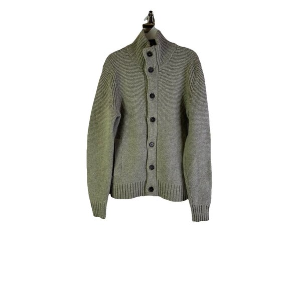 Banana Republic Merino Wool Turtleneck Cardigan Sweater Coat Preppy - Picture 1 of 9